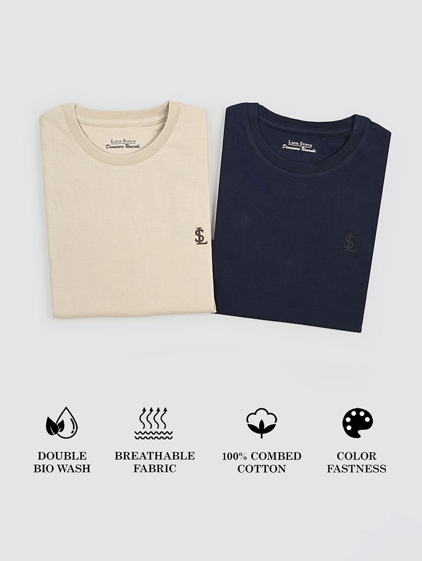 men pack of 2 solid short sleeve t-shirt - 21971775 - Standard Image - 4