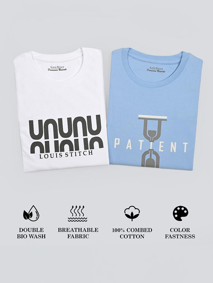 men pack of 2 printed short sleeve t-shirt - 21971778 - Standard Image - 4