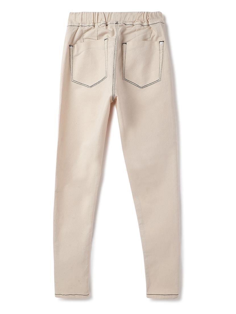 off white lycra jeggings - 21971782 -  Standard Image - 1