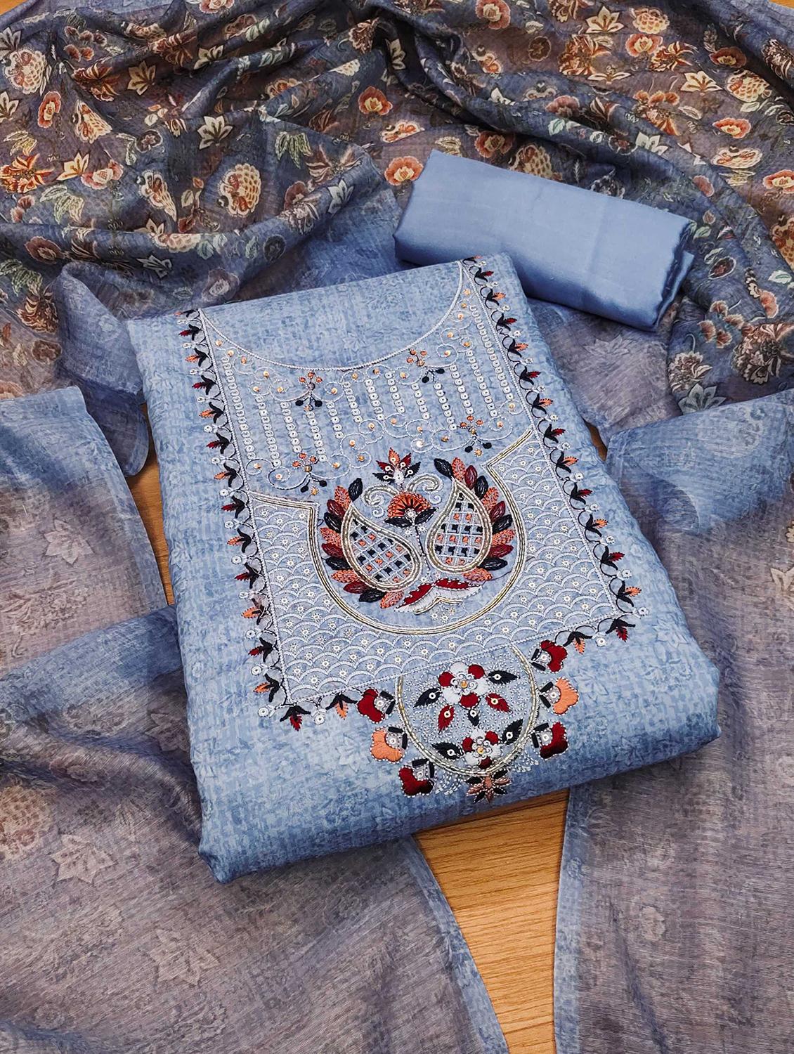 women embroidered unstitched suit set - 21971798 - Zoom Image - 0