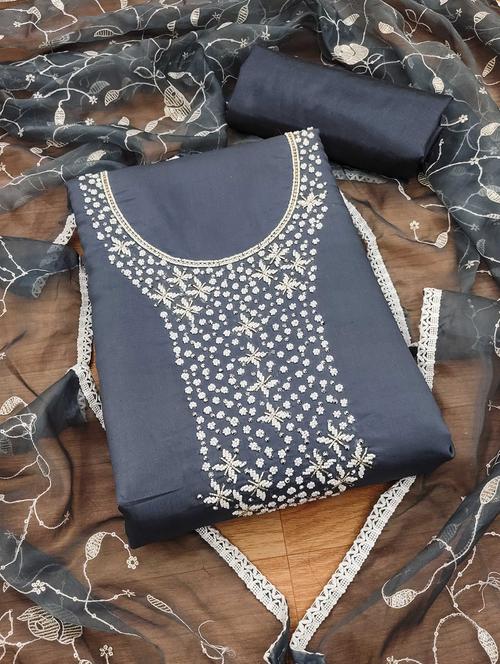 women embroidered unstitched suit set - 21971813 - Standard Image - 0