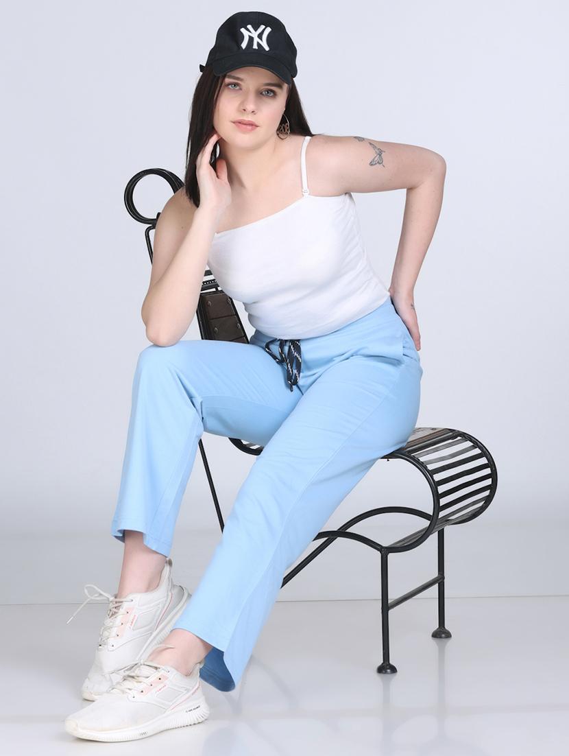 women solid mid rise regular fit track pant - 21971818 - Standard Image - 4