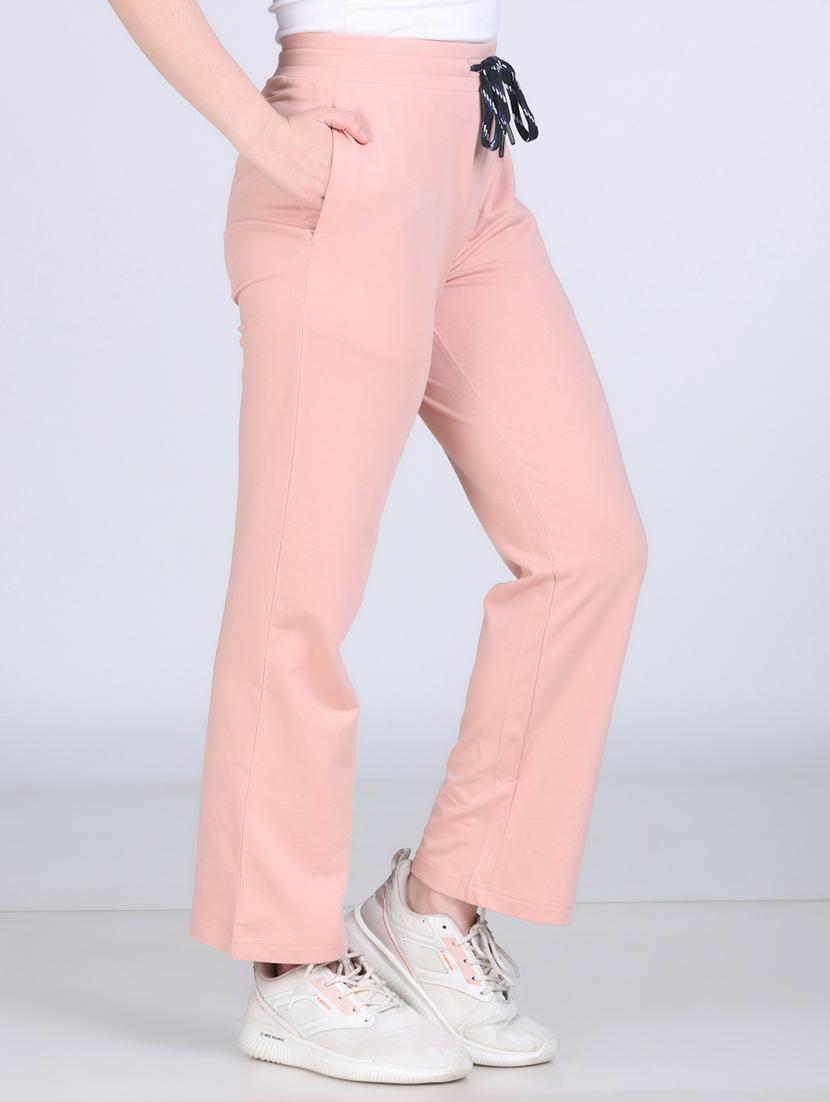women solid mid rise regular fit track pant - 21971849 - Standard Image - 1