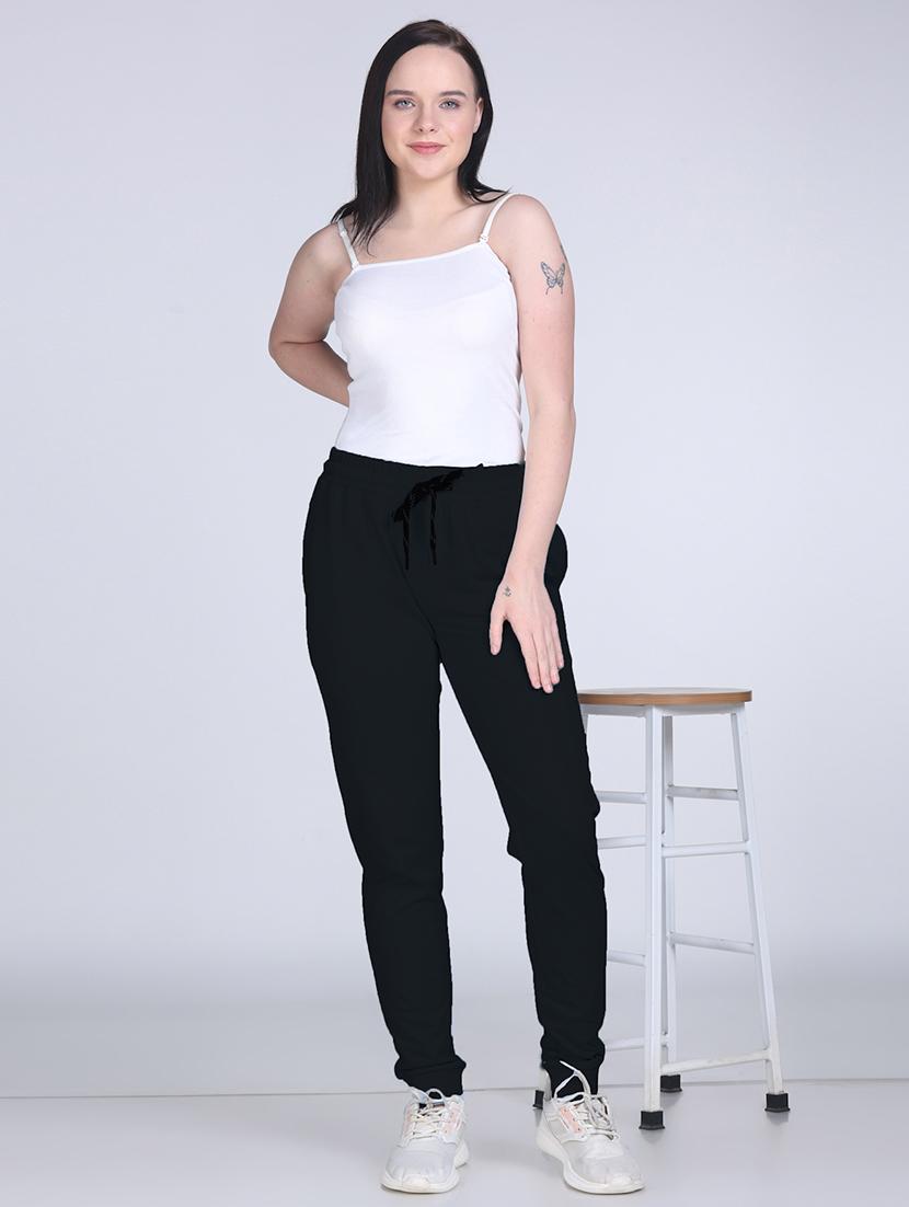 women solid mid rise slim fit jogger - 21971850 - Standard Image - 4