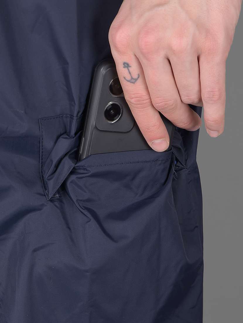 men solid long sleeve hooded rain coat - 21971861 -  Standard Image - 4