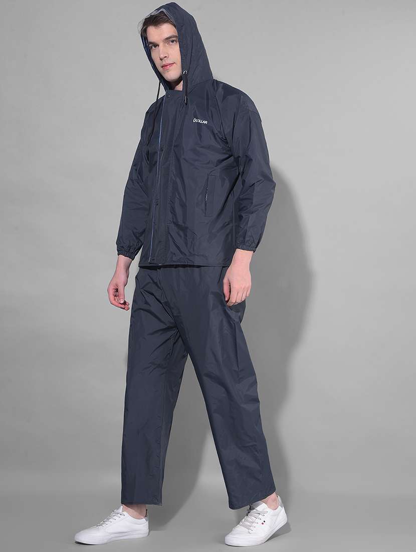men solid long sleeve rain suit set - 21971891 - Standard Image - 1