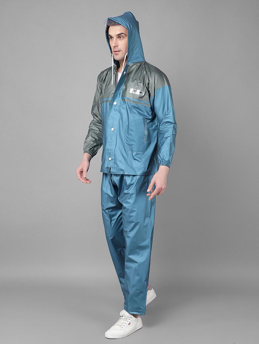 men color block long sleeve rain suit set - 21971938 - Standard Image - 1