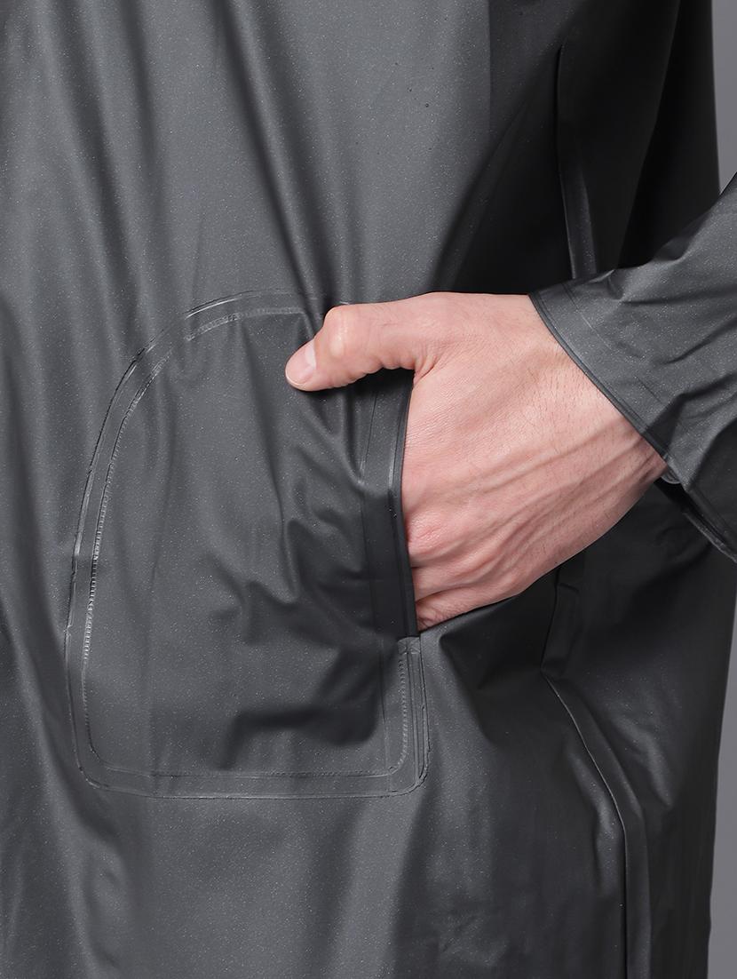 men solid hooded long sleeve rain coat - 21971954 - Standard Image - 4