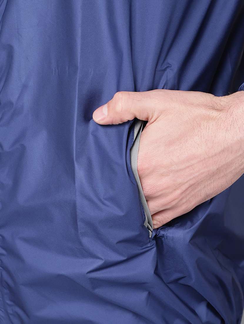 men solid hooded long sleeve rain jacket  - 21971961 -  Standard Image - 4
