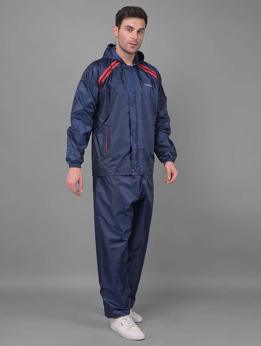men solid long sleeve rain suit set  - 21971972 -  Standard Image - 1