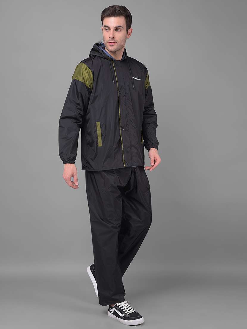men solid long sleeve rain suit set - 21971977 - Standard Image - 1
