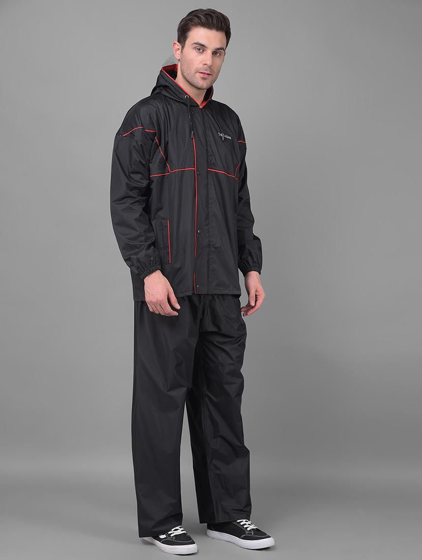 men solid long sleeve rain suit set - 21971984 - Standard Image - 1