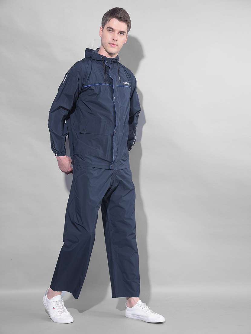 men solid long sleeve rain suit set - 21972000 - Standard Image - 1