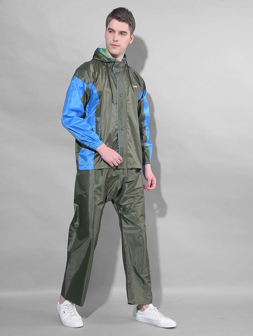 men color block long sleeve rain suit set  - 21972002 -  Standard Image - 1