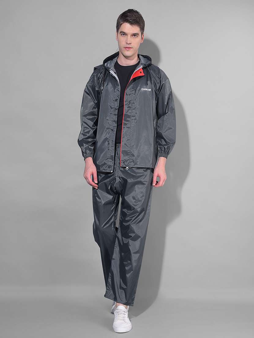 men solid long sleeve rain suit set  - 21972022 -  Standard Image - 1