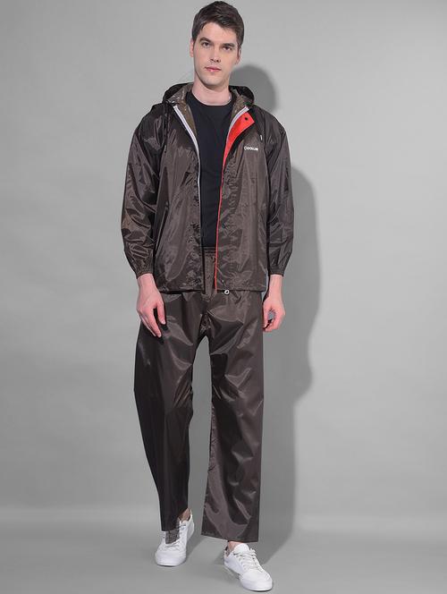 men solid long sleeve rain suit set - 21972023 - Standard Image - 0