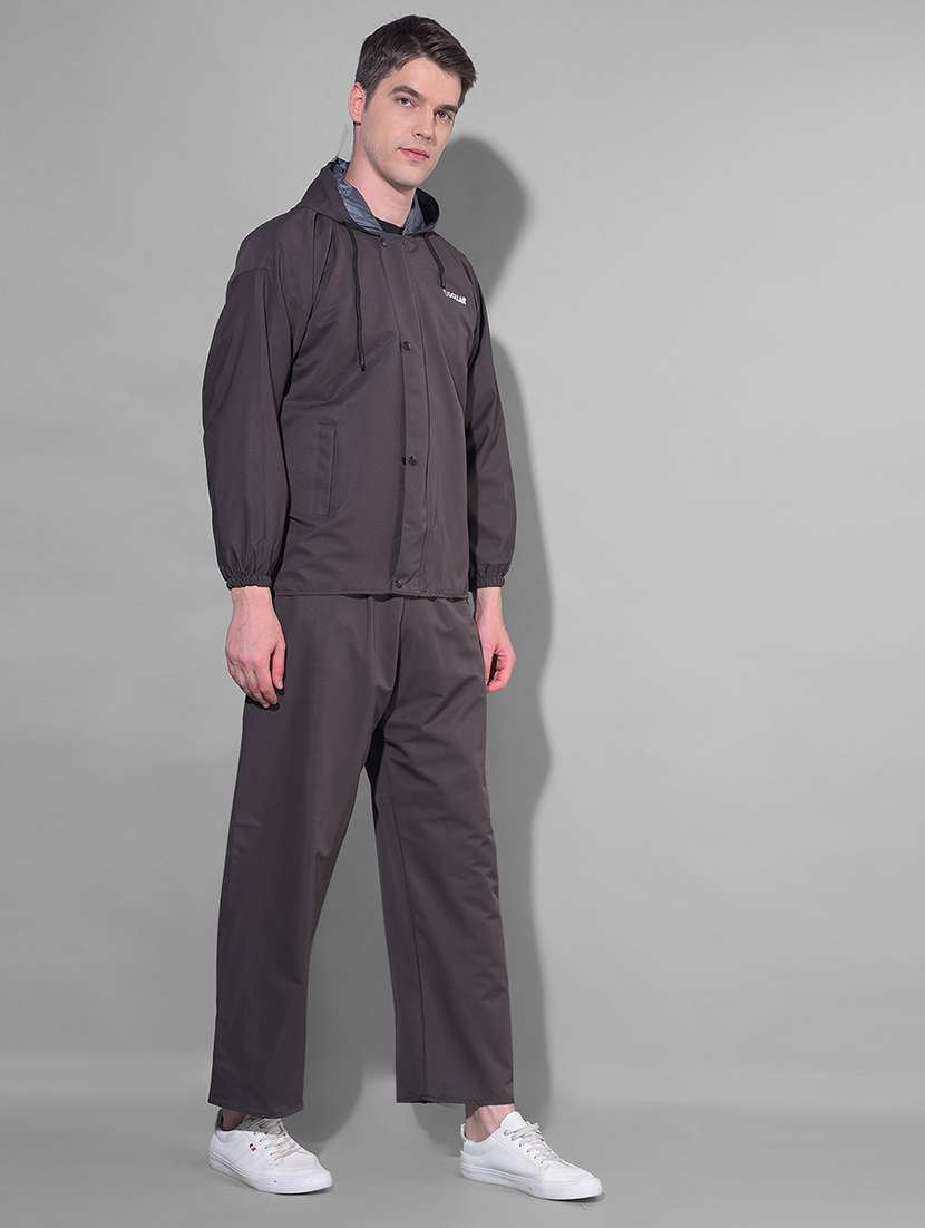 men solid long sleeve rain suit set - 21972027 - Standard Image - 1
