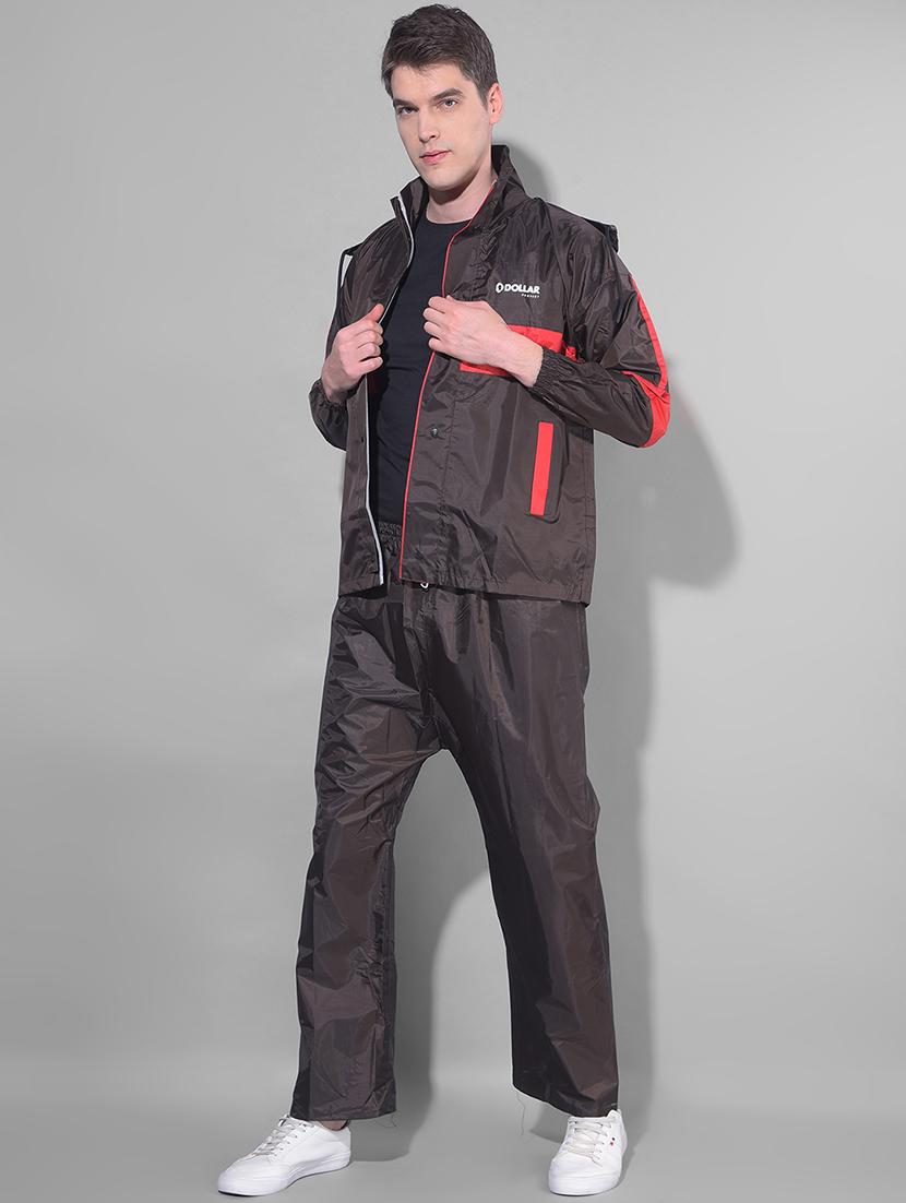 men color block long sleeve rain suit set - 21972063 - Standard Image - 1