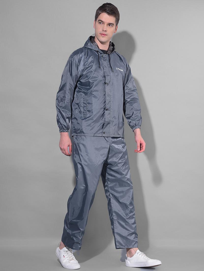 men solid long sleeve rain suit set - 21972074 - Standard Image - 1