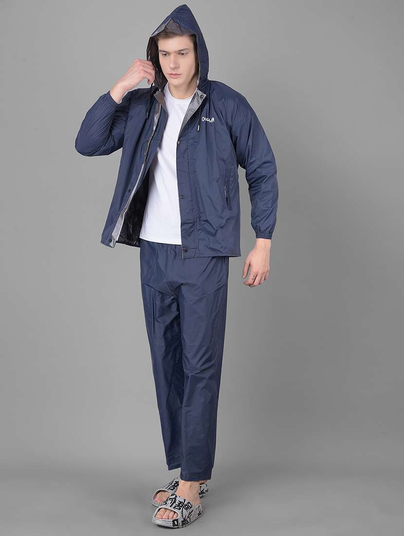 men solid long sleeve rain suit set - 21972085 - Standard Image - 1