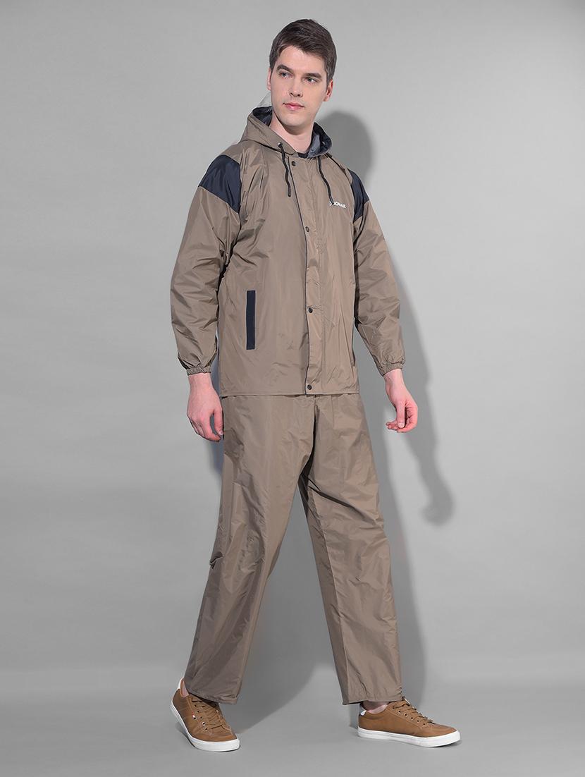 men color block long sleeve rain suit set - 21972087 - Standard Image - 1