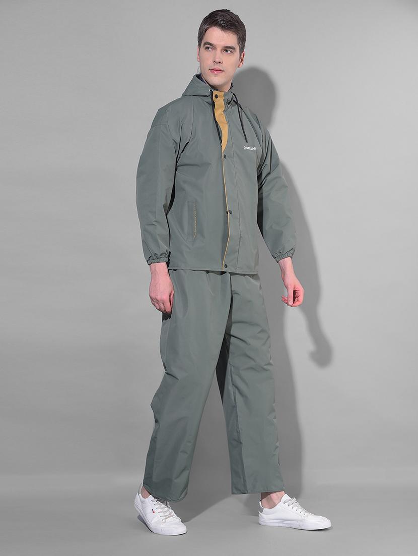men solid long sleeve rain suit set - 21972091 - Standard Image - 1