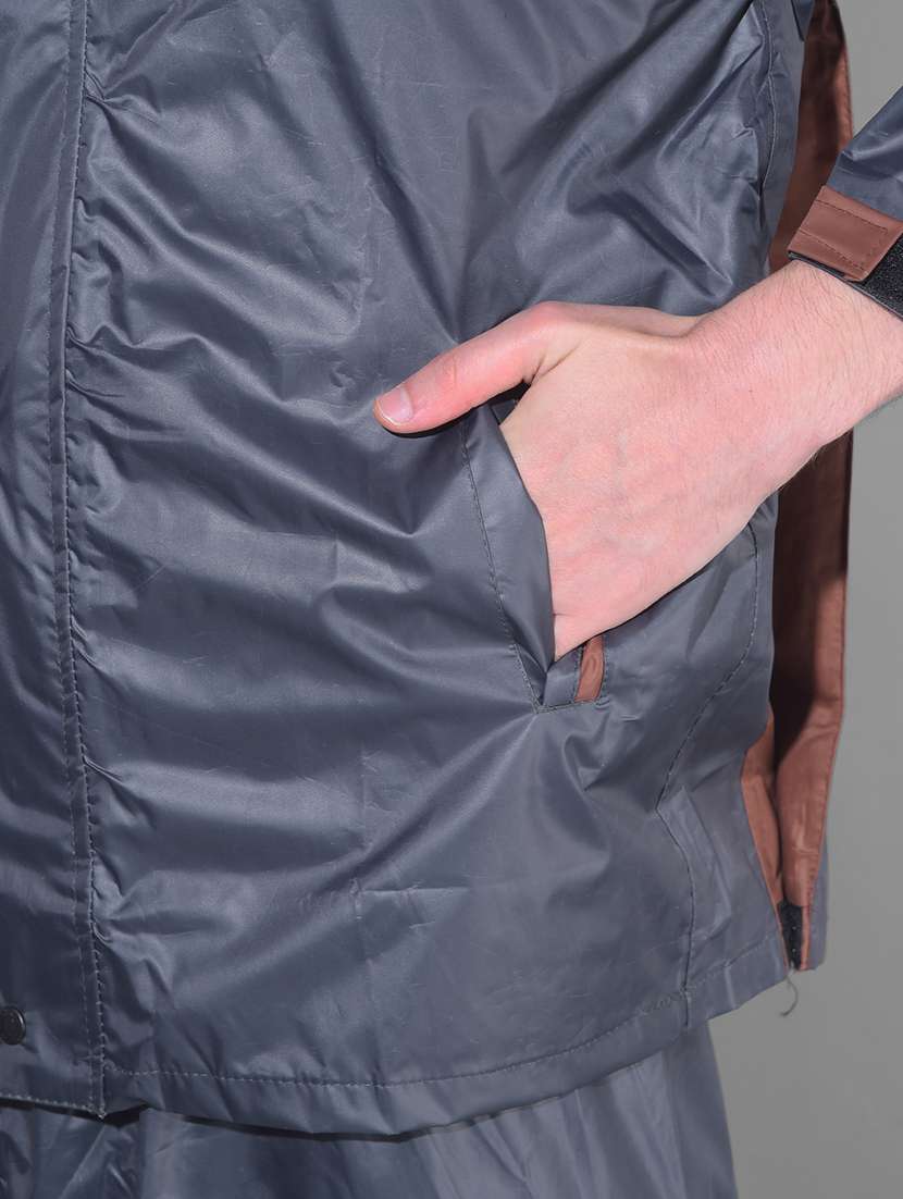 men solid long sleeve rain suit set - 21972101 - Standard Image - 4