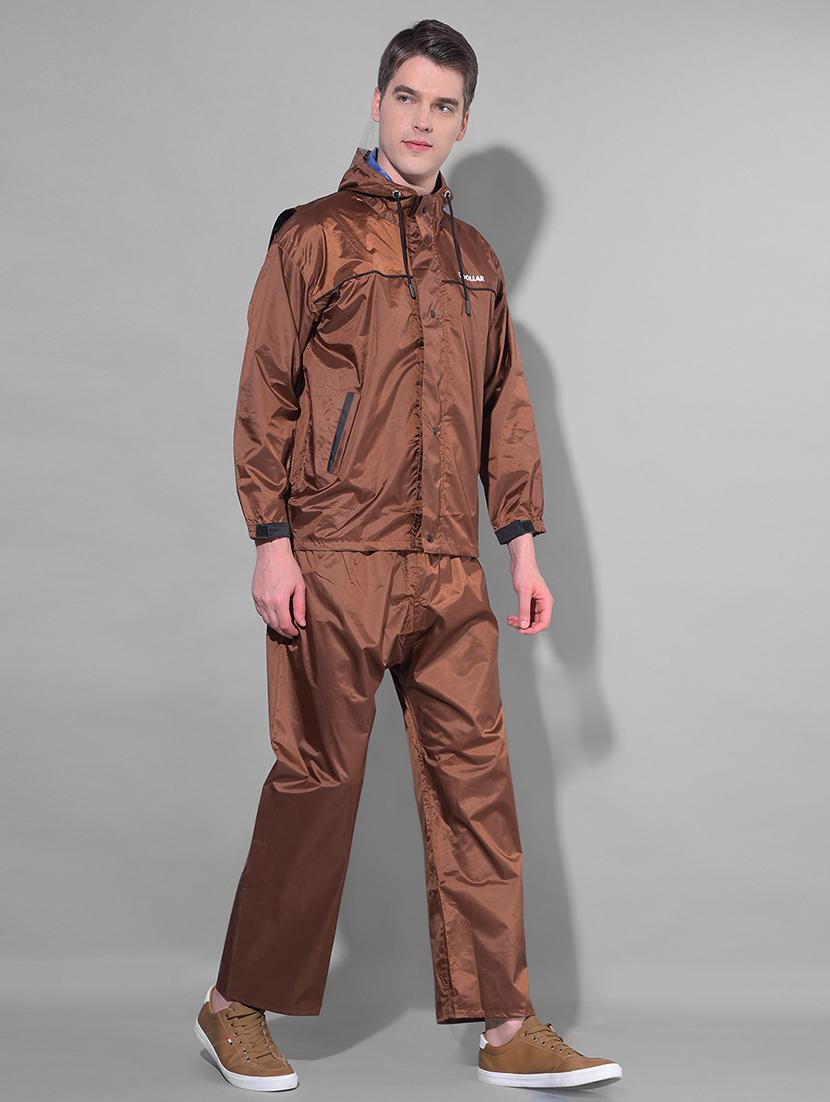 men solid long sleeve rain suit set - 21972125 - Standard Image - 1