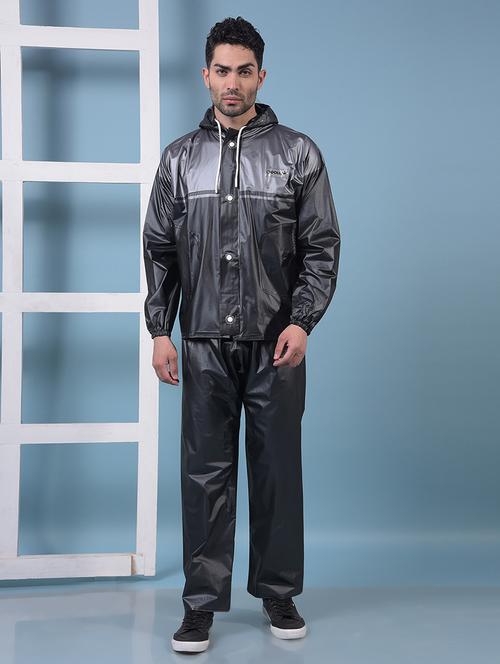 men color block long sleeve rain suit set - 21972126 - Standard Image - 0
