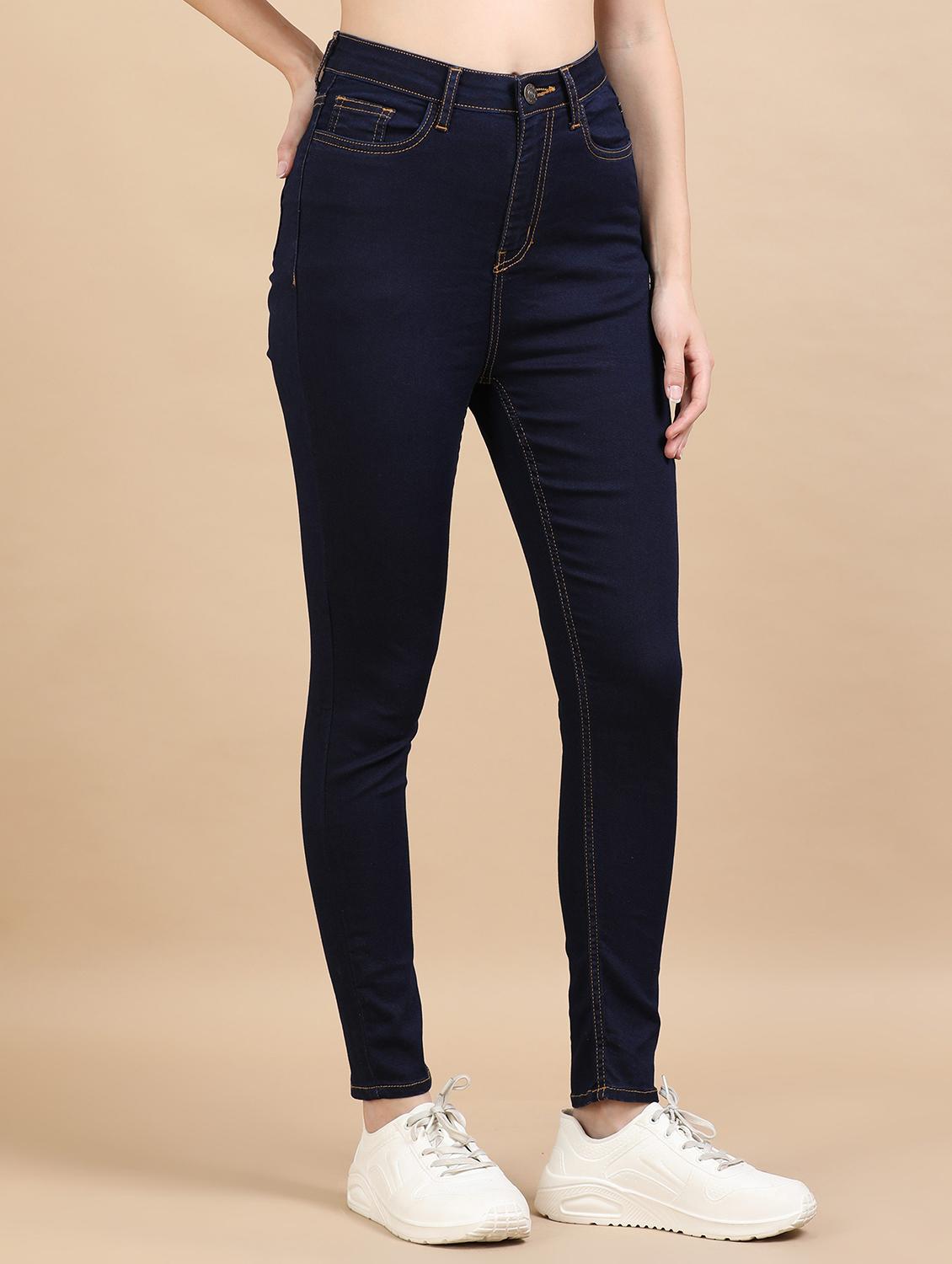 women solid high rise skinny fit jean - 21972275 -  Standard Image - 1