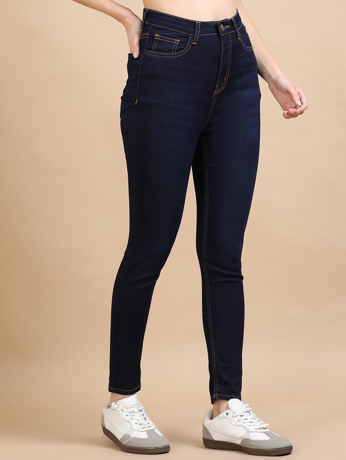 women solid high rise slim fit jean - 21972276 -  Standard Image - 1