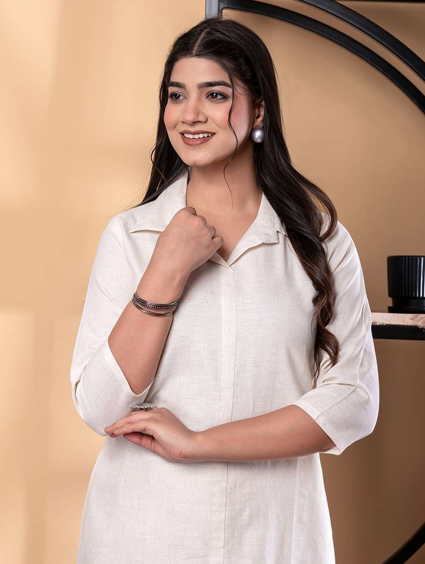 women printed three quarter sleeve kurta pant set - 21972300 -  Standard Image - 4