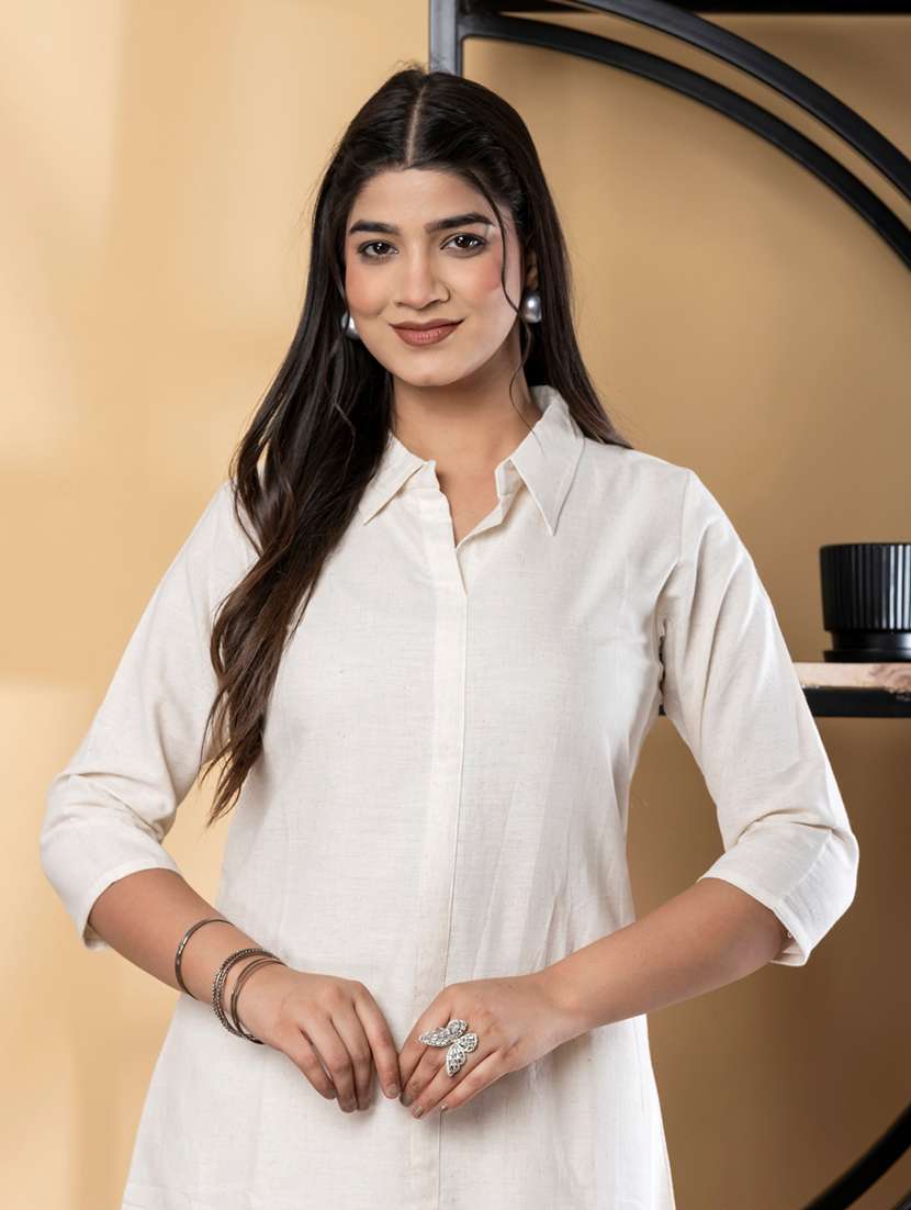 women printed three quarter sleeve kurta pant set - 21972302 -  Standard Image - 4