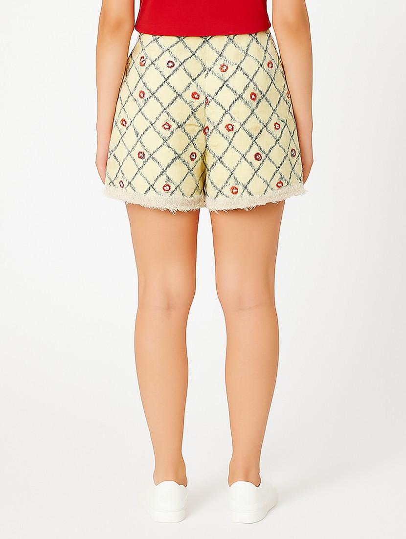 green cotton regular shorts - 21972360 -  Standard Image - 1