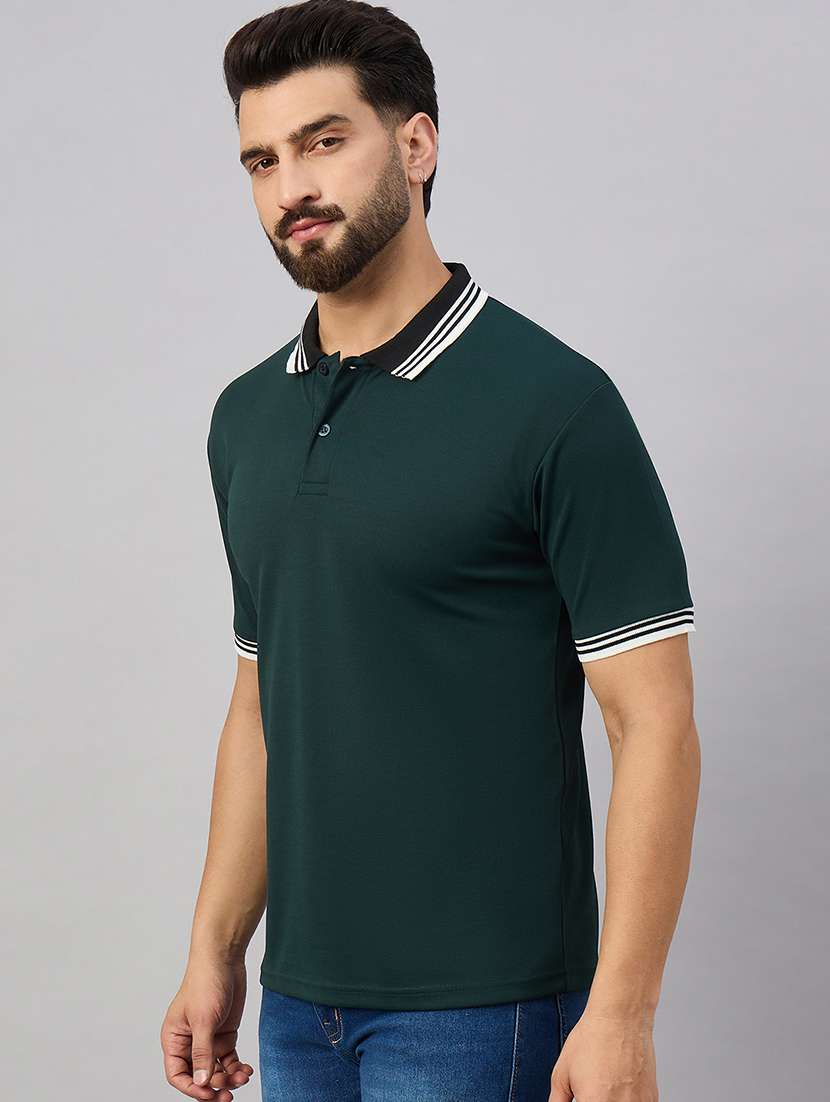 men solid short sleeve regular fit polo t-shirt - 21972361 -  Standard Image - 1