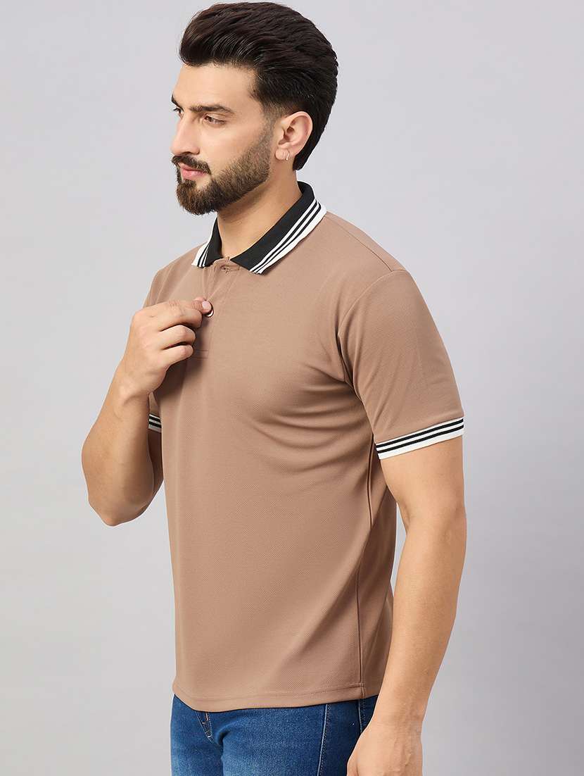 men solid short sleeve regular fit polo t-shirt - 21972366 -  Standard Image - 1