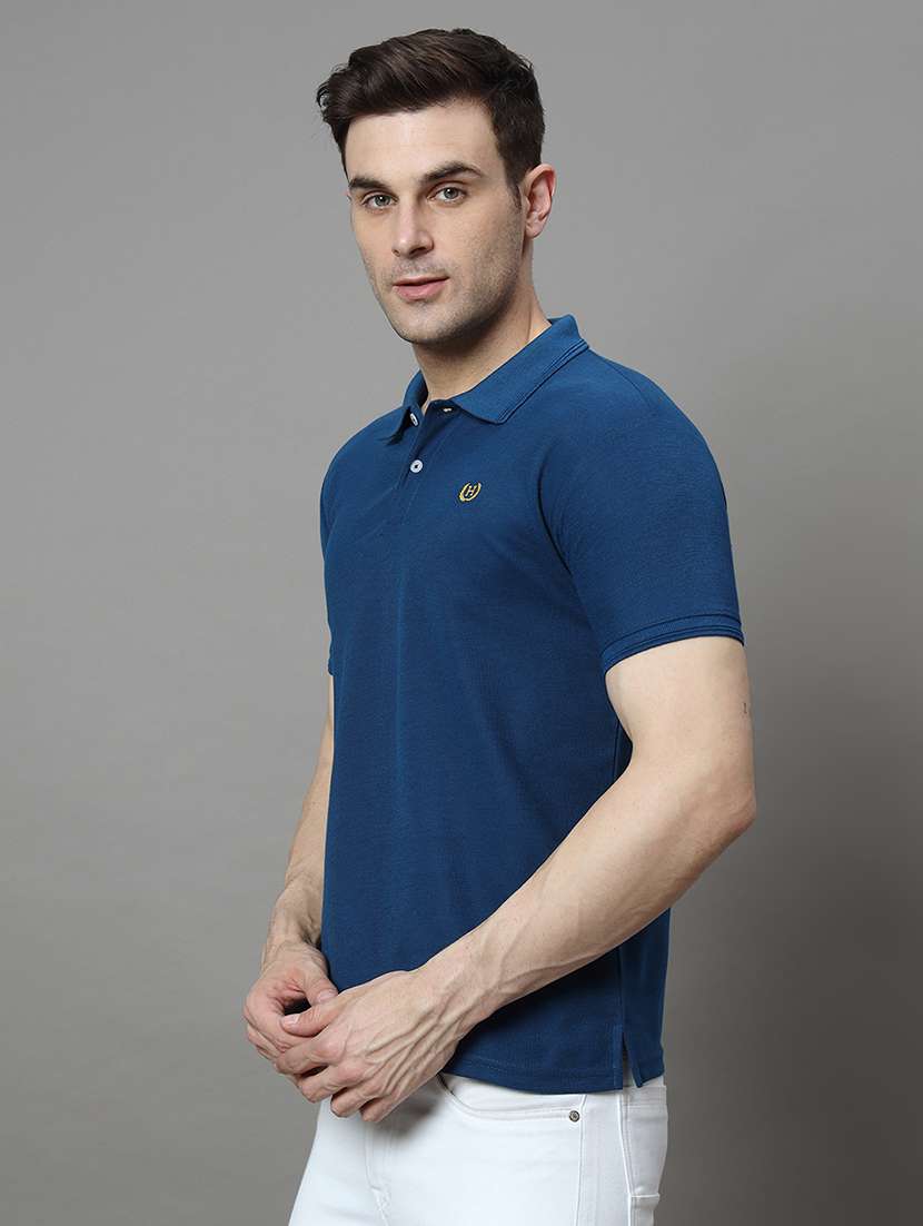 men solid short sleeve regular fit polo t-shirt - 21972375 -  Standard Image - 1