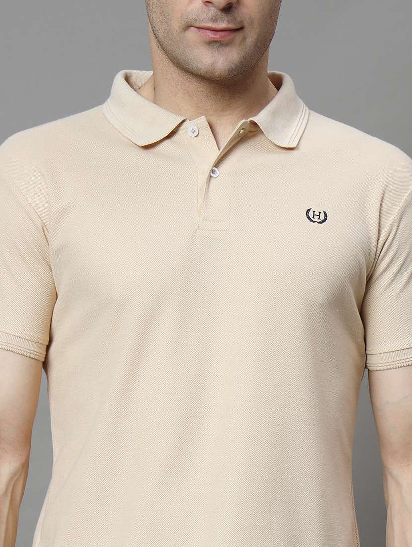 men solid short sleeve regular fit polo t-shirt - 21972377 -  Standard Image - 4