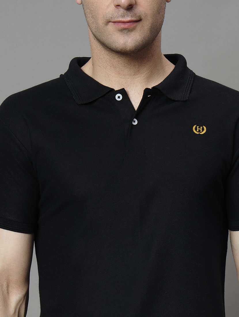men solid short sleeve regular fit polo t-shirt - 21972378 -  Standard Image - 4