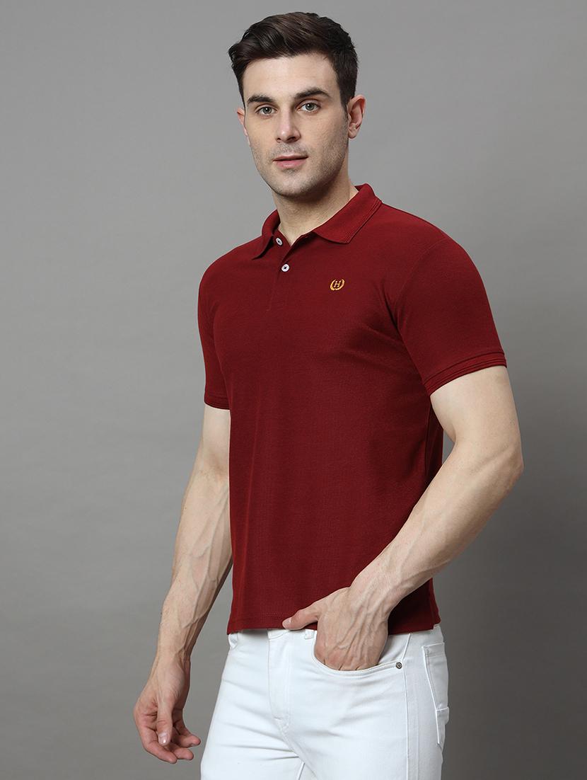 men solid short sleeve regular fit polo t-shirt - 21972382 - Standard Image - 1