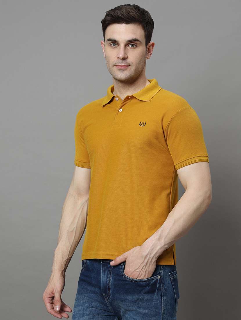 men solid short sleeve regular fit polo t-shirt - 21972383 -  Standard Image - 1