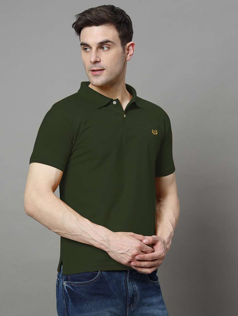men solid short sleeve regular fit polo t-shirt - 21972384 -  Standard Image - 1