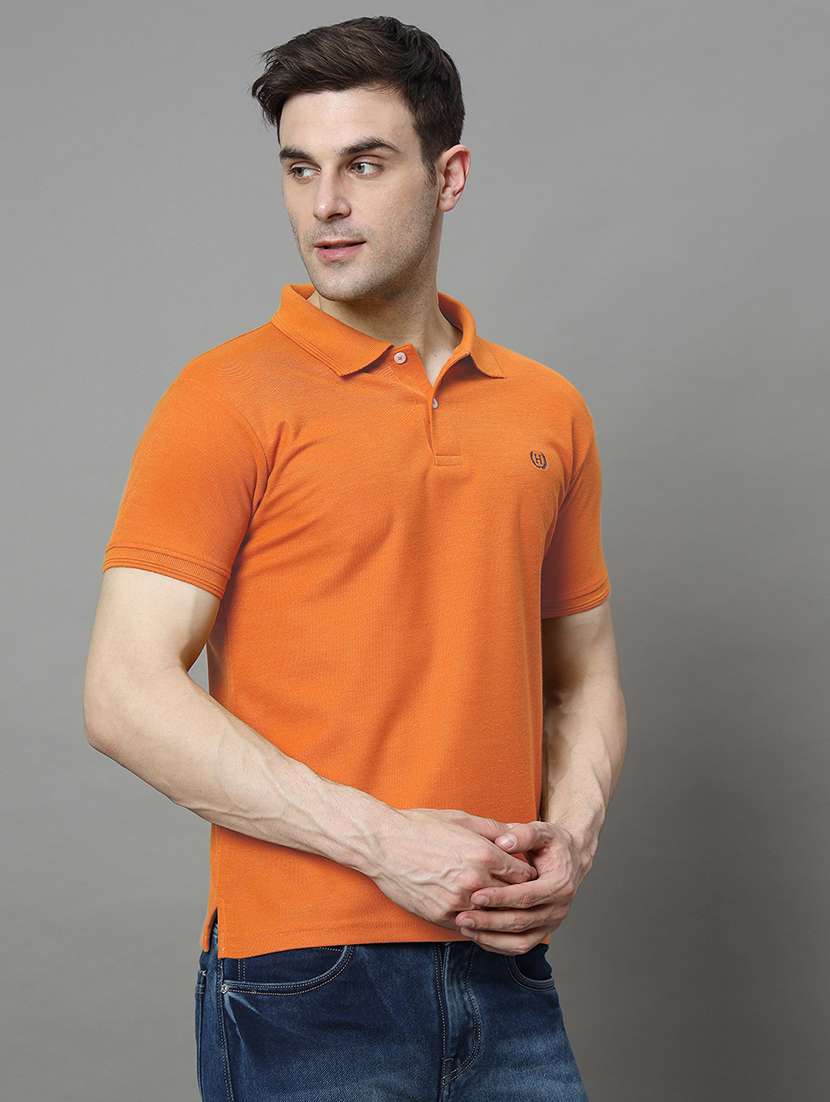 men solid short sleeve regular fit polo t-shirt - 21972385 -  Standard Image - 1