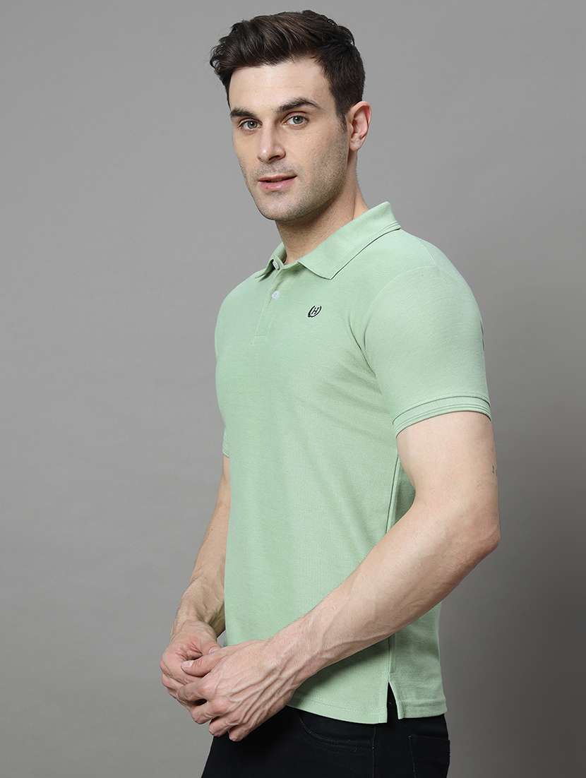men solid short sleeve regular fit polo t-shirt - 21972387 -  Standard Image - 1