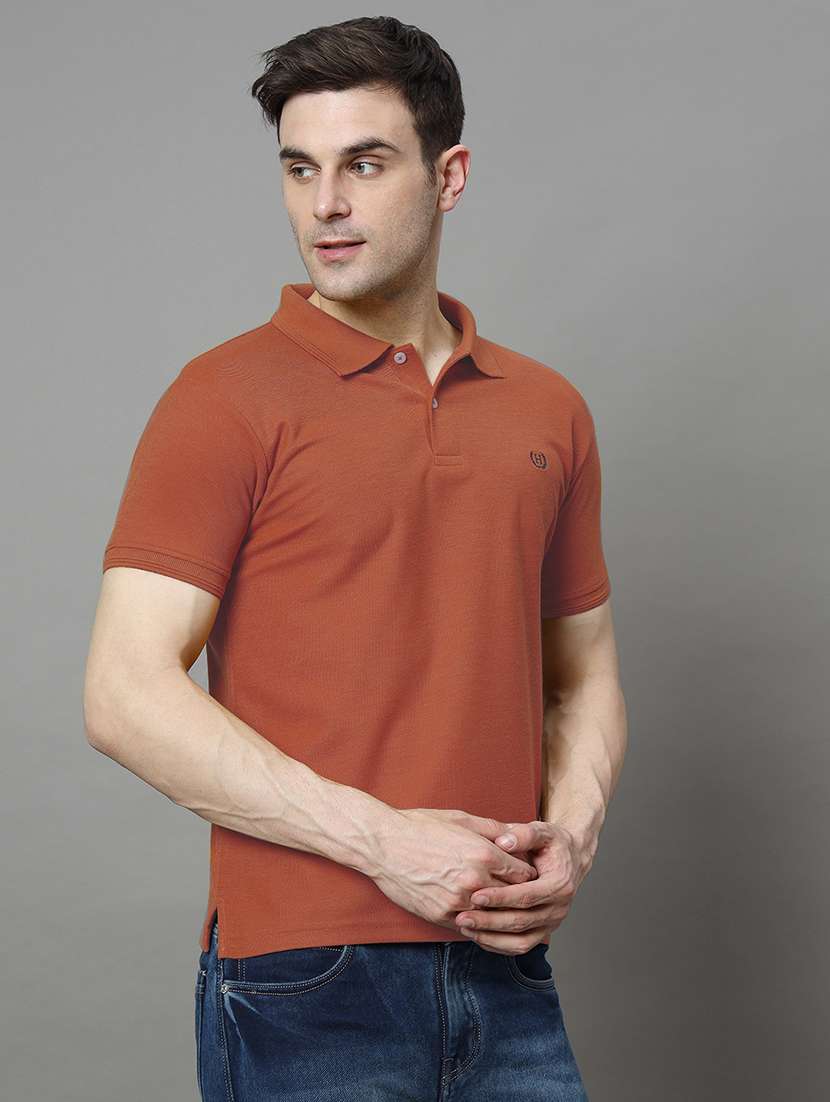 men solid short sleeve regular fit polo t-shirt - 21972388 -  Standard Image - 1