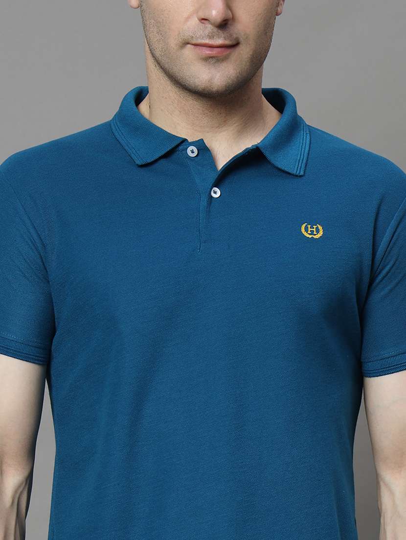 men solid short sleeve regular fit polo t-shirt - 21972389 -  Standard Image - 4
