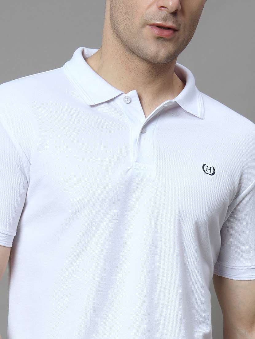 men solid short sleeve regular fit polo t-shirt - 21972390 -  Standard Image - 4