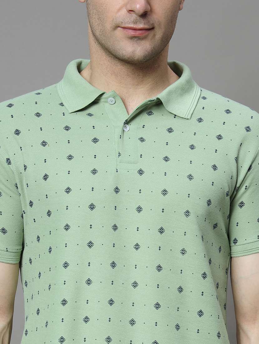 men printed short sleeve regular fit polo t-shirt - 21972402 -  Standard Image - 4
