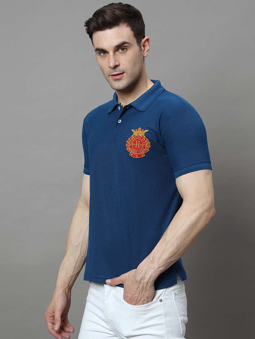 men logo print short sleeve regular fit polo t-shirt - 21972404 -  Standard Image - 1