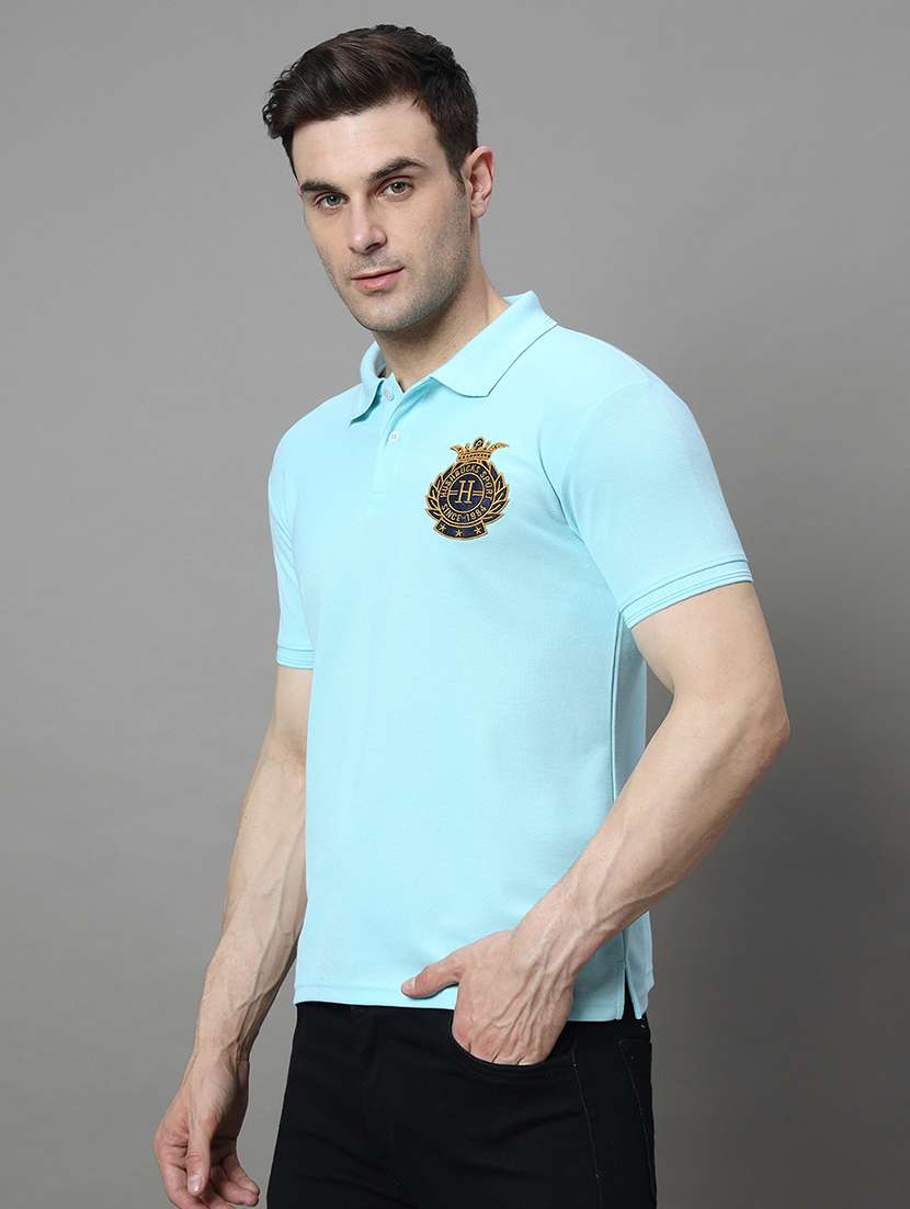 men logo print short sleeve regular fit polo t-shirt - 21972405 -  Standard Image - 1